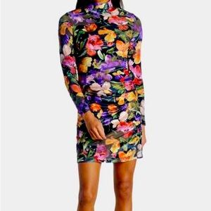 Lord & Taylor Dorset floral mini velvet dress